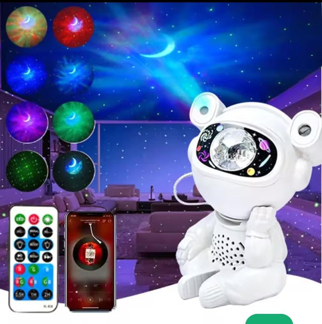 _Astronaut Galaxy Star Projector Space Night Light LED RGB Lamp With Bluetooth Speaker For Room