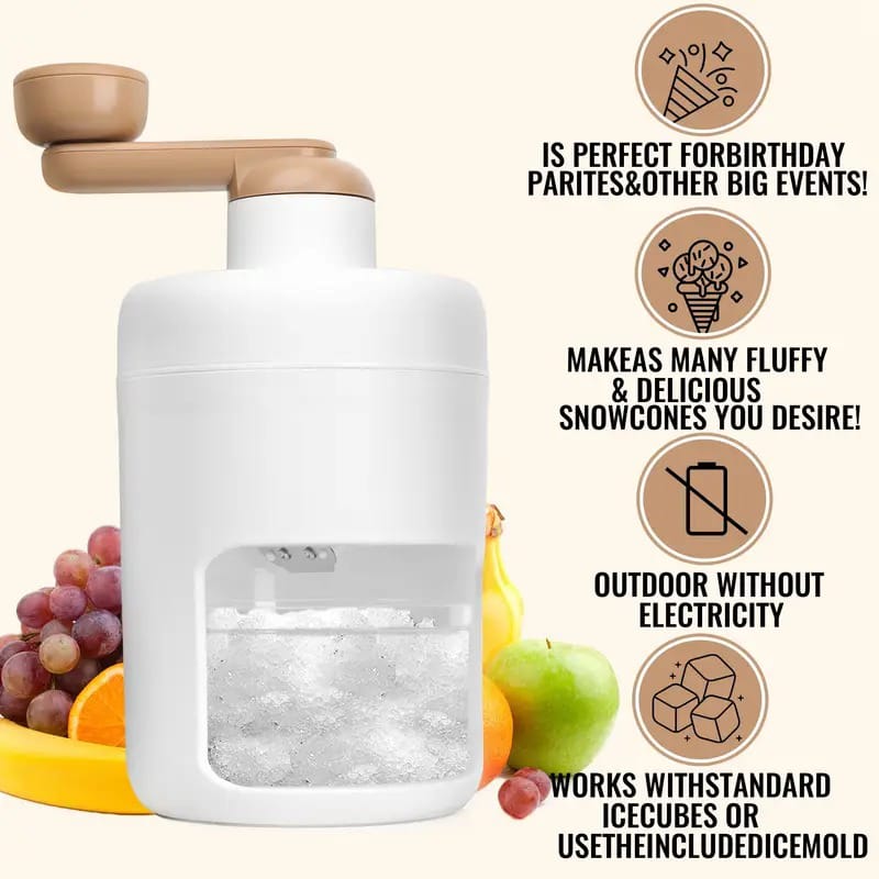 Manual Ice Shaver Crusher Snow Cone Machine