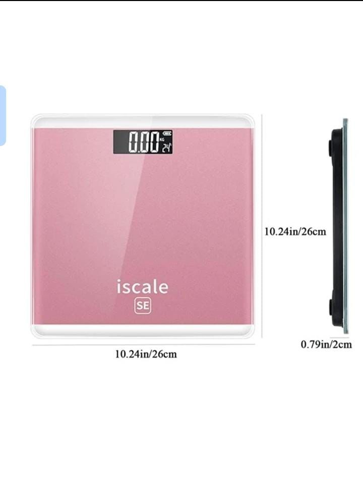 iScale Digital LCD Electronic Tempered Glass bathroom Weighing Scale