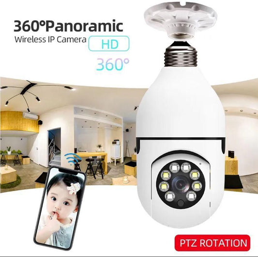 360° Wireless Wifi Panoramic Bulb Camera