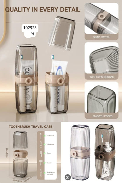 Travel toothbrush holder