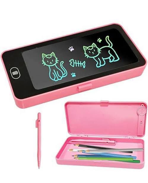 Pencil Box with Multi color Kids Writing Tablet