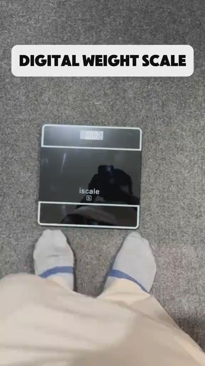 iScale Digital LCD Electronic Tempered Glass bathroom Weighing Scale
